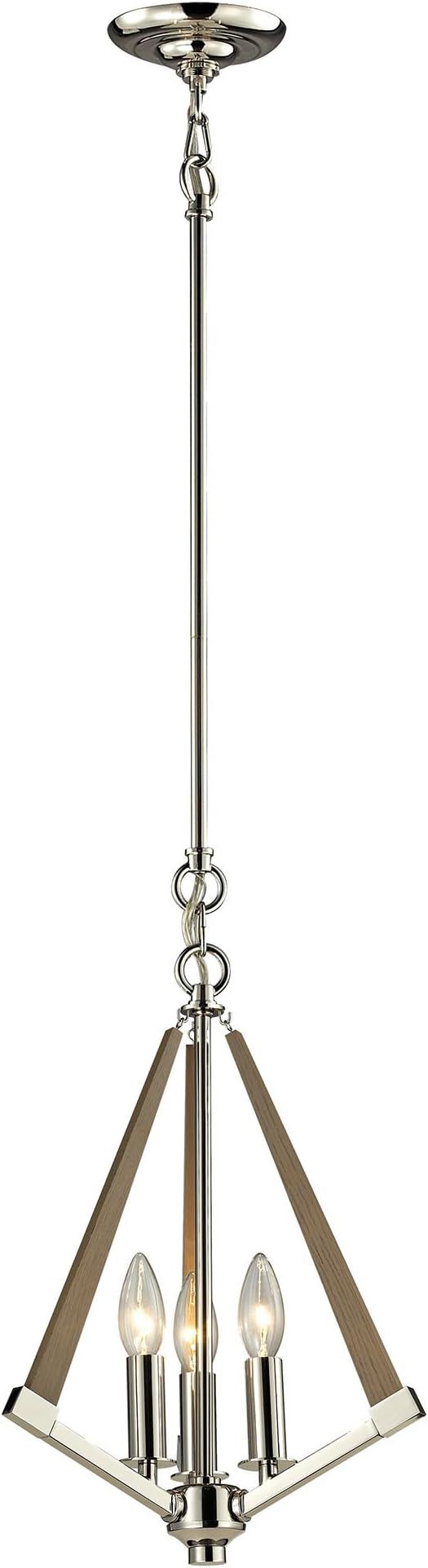 31472/3 Madera Collection 3 Light Pendant in Polished Nickel -