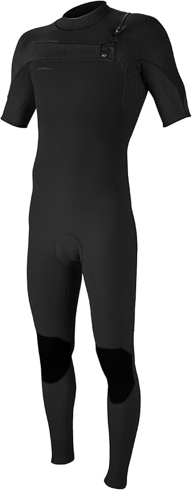 Men's Hyperfreak 2mm Chest Zip Shortsleeve Full Wetsuit M-Tall Black/Black