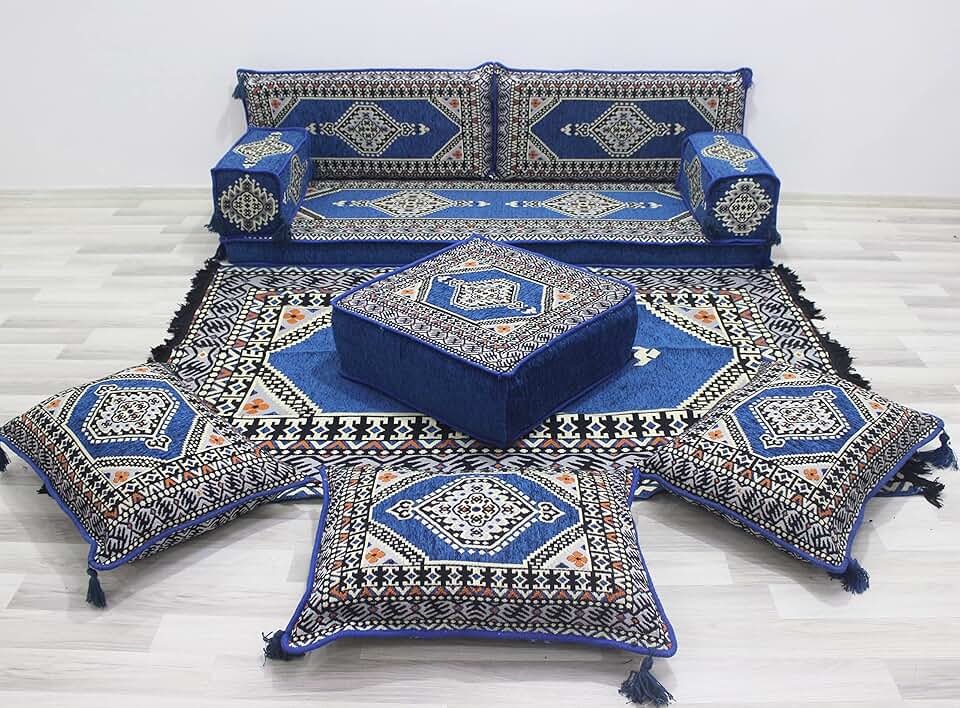 Premium Arabic Sofa Set, Floor Cushions, Seating Cushions, Moroccan Sofas, Arabic Majlis, Living Room Sectionals, Arabic Diwan (Sofa Full Set)