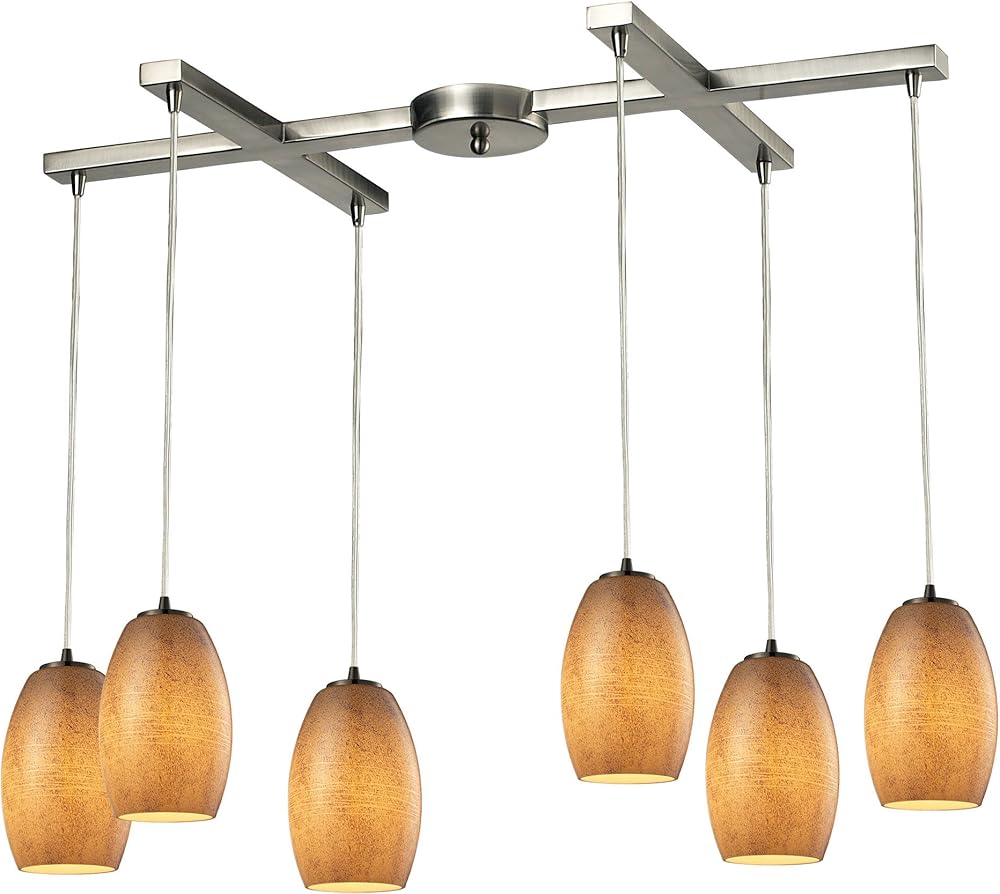10330/6TB Andover Collection 6 Light Chandelier, 9 x 17 x 33