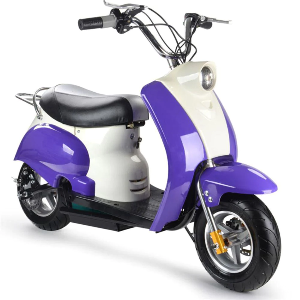 MotoTec - 24v Electric Moped Purple