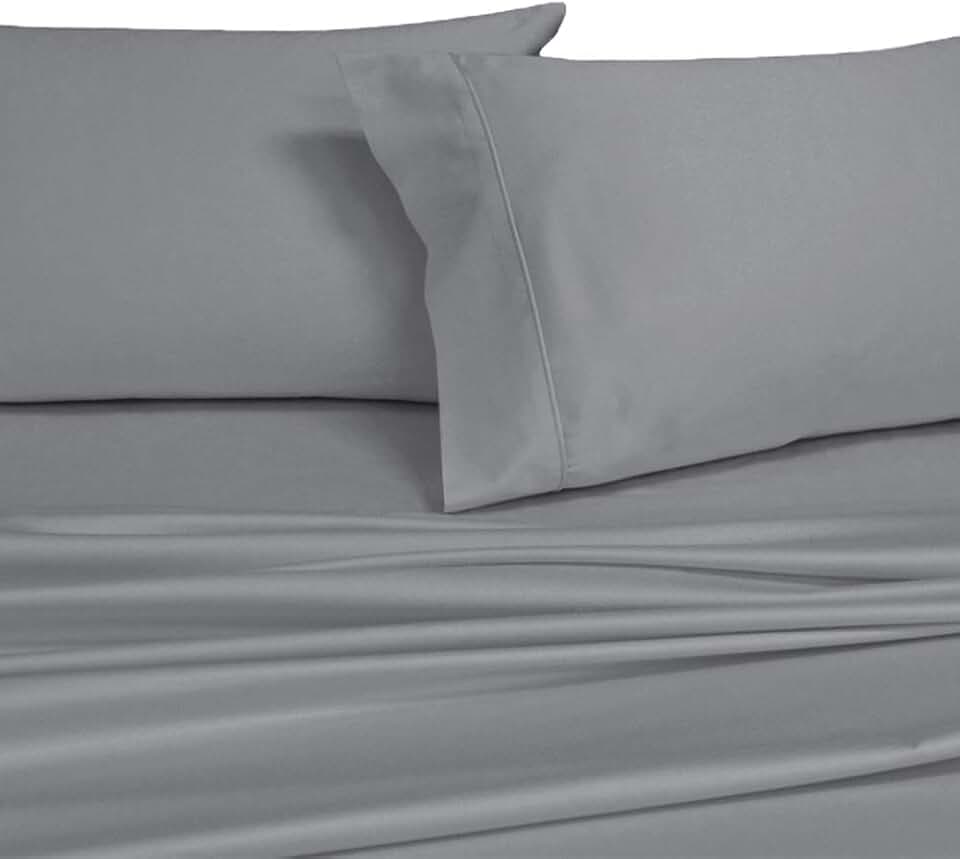 Royal Hotel's 8pc Solid Gray California-King Size Bed-in-a-Bag Down Comforter Set 650-Thread-Count Cotton-Blend Wrinkle-Free