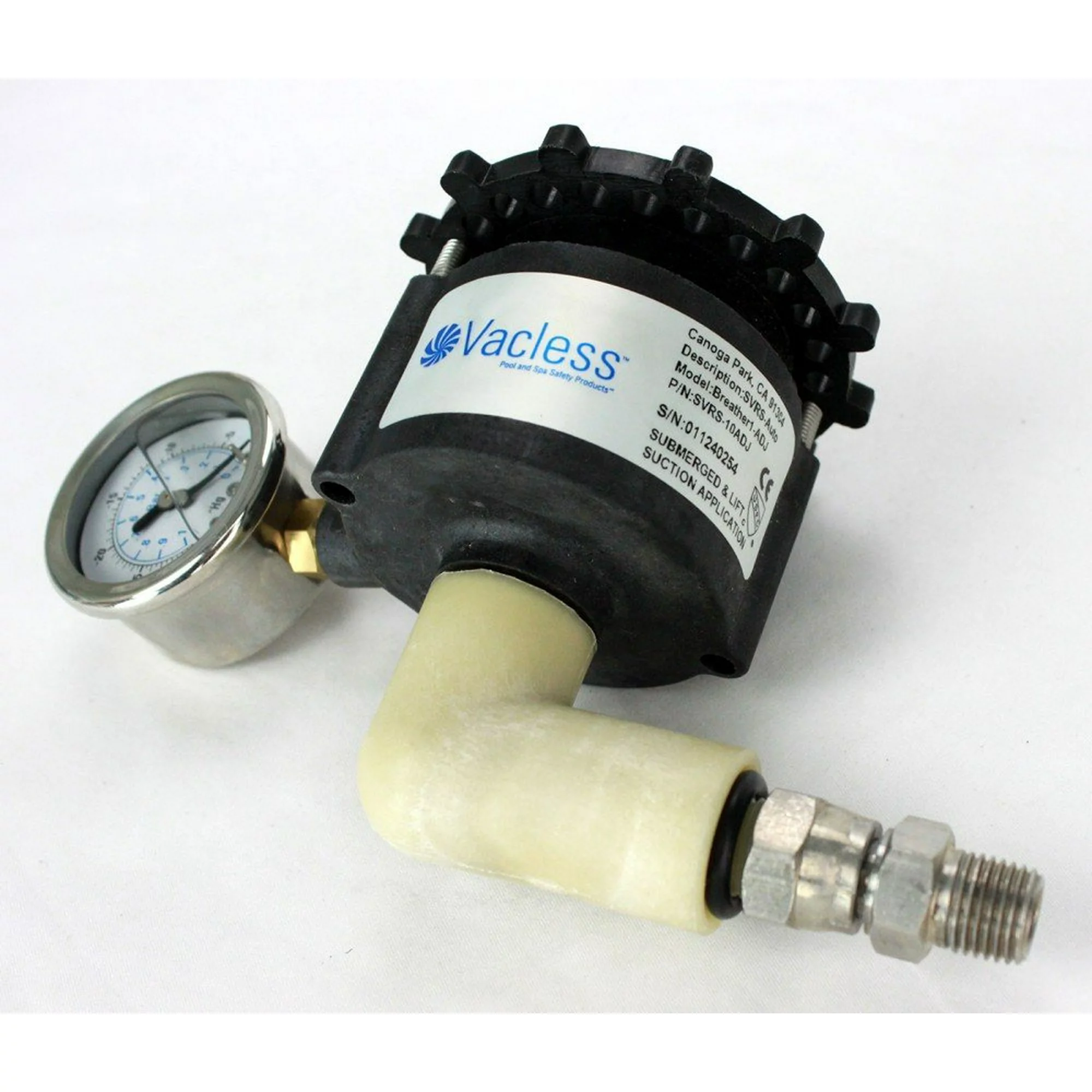 Vacless Swimming Pool Safety Vacuum Release System for 0.5 to 10.0 HP Pump