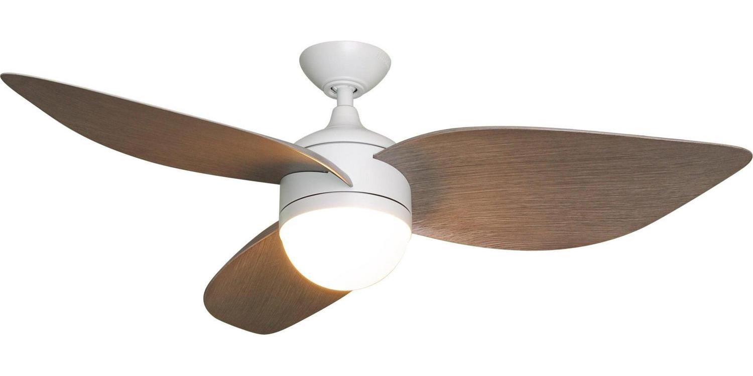 Harbor Breeze Ayreshire 52-in White Color-changing Integrated LED Indoor/Outdoor Ceiling Fan with Light and Remote (3-Blade)