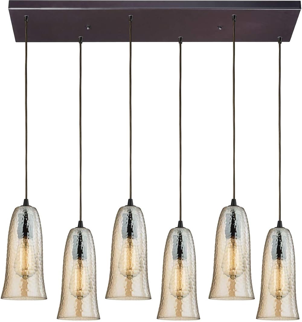 10431/6RC-HAMP Pendant Light, Oil Rubbed Bronze