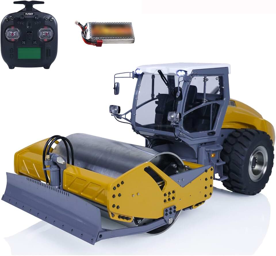TOUCAN RC HOBBY Lesu Metal 1/14 RC Hydraulic Road Roller Aoue-H13I RTR Remote Control Car Model