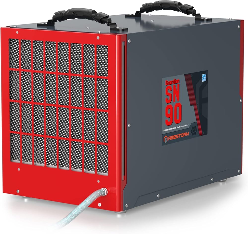 Abestorm 198 Pints Basement/Crawl Space Dehumidifier, Energy Star Commercial Dehumidifier with Drain Hose for Garage, Warehouse, Water Damage Restoration, 5 Years Warranty