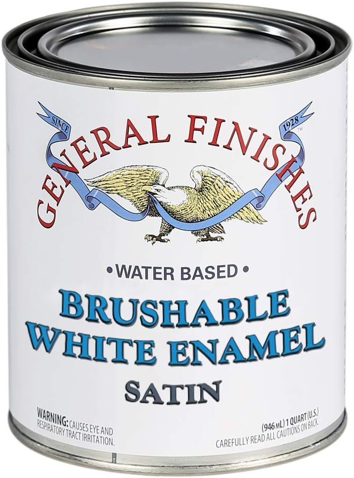 General Finishes Brushable White Enamel, 1 Gallon, Satin