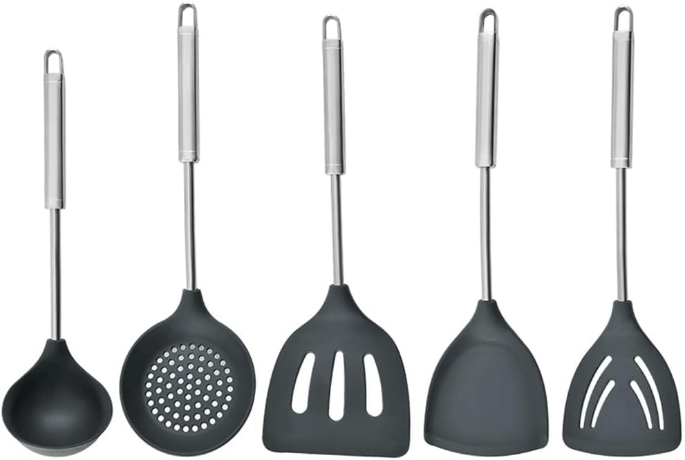 Silicone Shovels Soup Spoon Colander Frying Shovel Scraper Non-stick Pan Special Kitchen Utensils Set