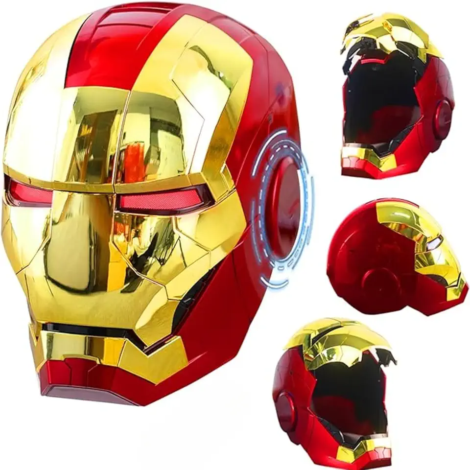 Iron-Man Helmet, 2024 New Iron-man Mask with Jarvis Voice & Remote&Touch Controlled Open/Close, Collectible