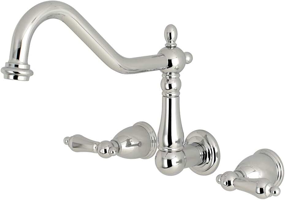 Kingston Brass KS1021AL Heritage Roman Tub Faucet, Polished Chrome, 13 x 11.63 x 7.94