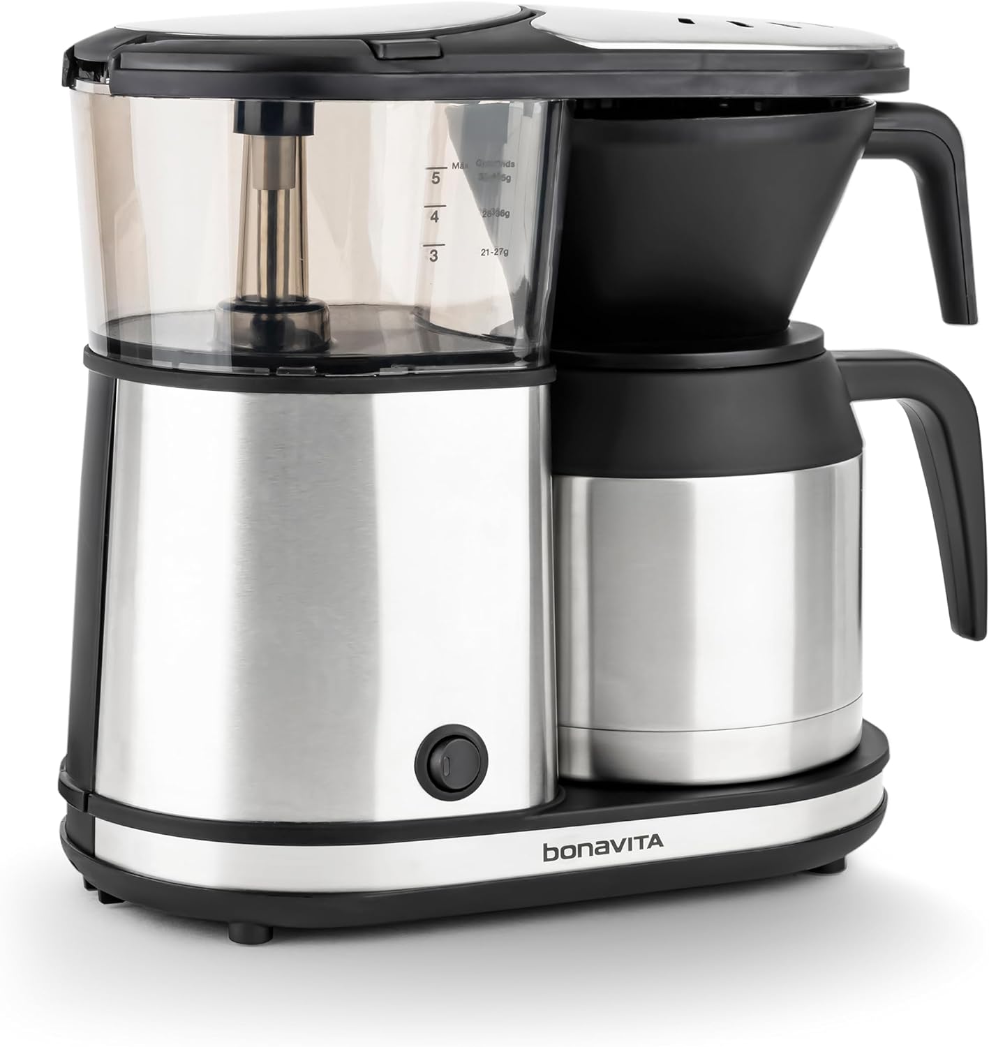 Bonavita 5 Cup Drip Coffee Maker Machine, 1100 Watt, BPA Free, Stainless Steel, BV1500TS