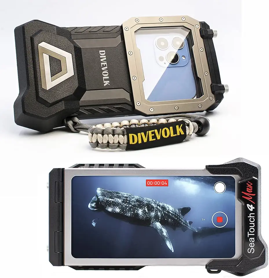 DIVEVOLK Underwater Touchscreen housing compatiable for iPhone 12/12 Pro/12 Pro Max/13/13 Pro/13 Pro Max/14/14 Pro/14 Pro Max/15/15 Pro