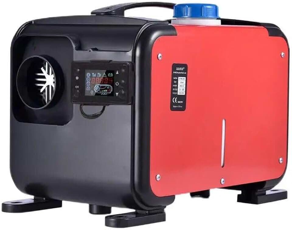 Efficient 12V 8KW complete-One Diesel Air Heater with LCD and Remote Control – Fast Heating, Low Noise, and Easy Installation DC 12V Red