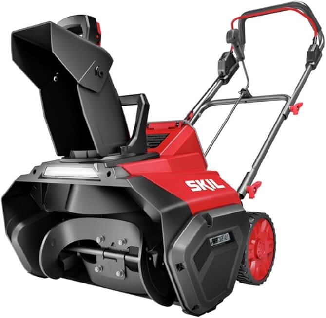 SKIL PWR CORE 40 Brushless 40V 20 in. Single Stage Snow Blower Tool Only SB2001C-00, Red