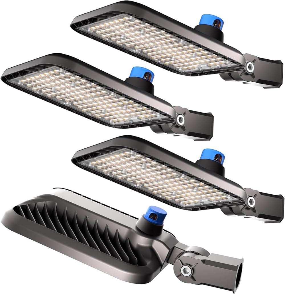 240W LED Parking Lot Lights 36000LM Parking Lot Light with SlipFitter Mount, IP65 5000K Dusk to Dawn Photocell Outdoor Commercial Area Lighting for Roadways-4Pack