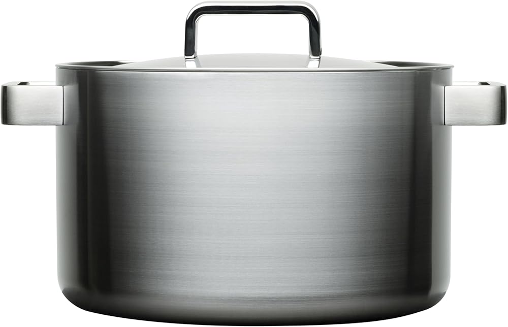 Iitala Dahlstrom Tools Casserole W/Lid (8 Qt), Brushed Stainless Steel