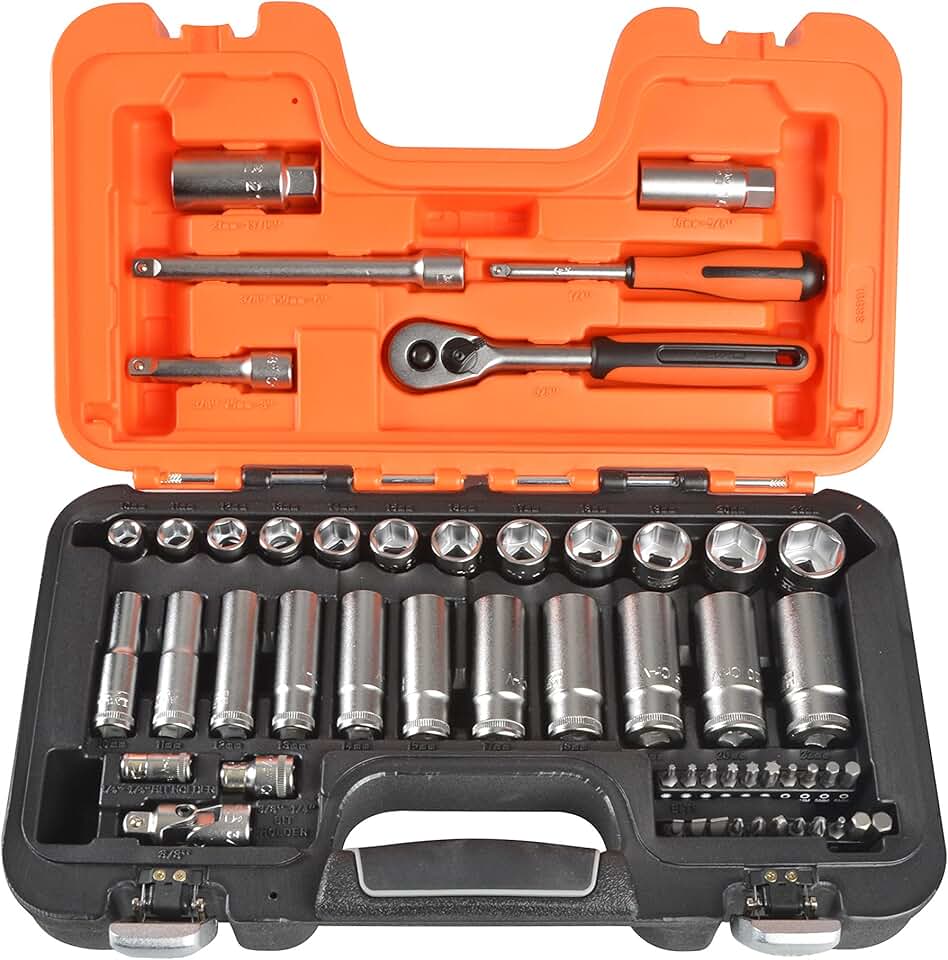S330L Socket Set of 53 Metric 3/8in Deep Drive + 1/4in Accessories
