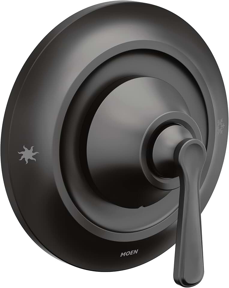 Moen TS44201BL Colinet Traditonal Posi-Temp Valve Trim Kit, Valve Required, Matte Black
