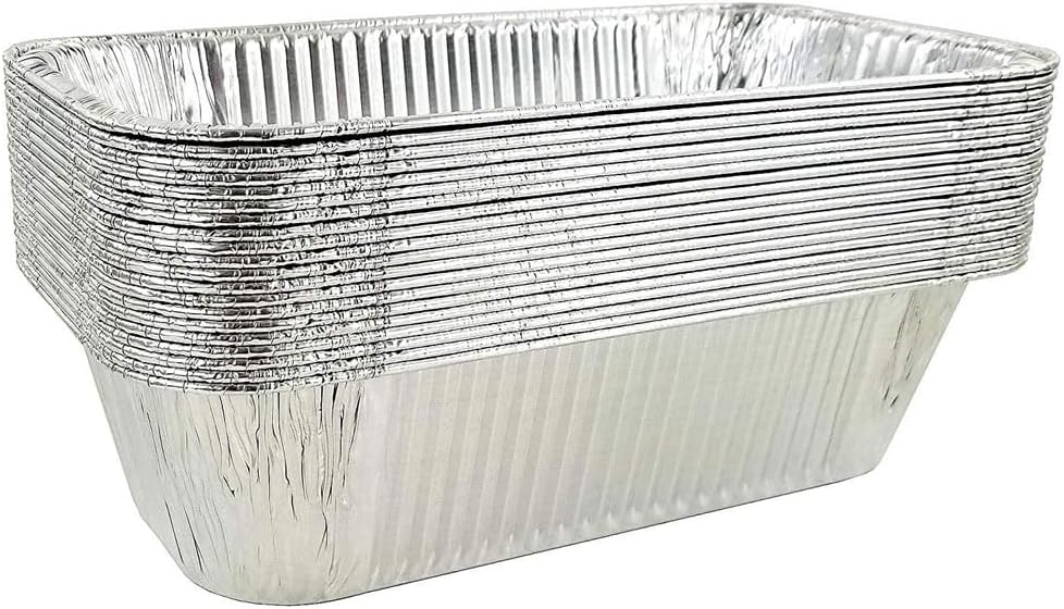 200 Bulk Loaf Pans 5Lb Aluminum Foil Baking Tins Catering Heavy Duty Deep Dish Aluminum Foil Loaf Pan Disposable Oblong Baking Bread Tins Container 2LB Bakeware Take Out Food Storage Baking Takeout