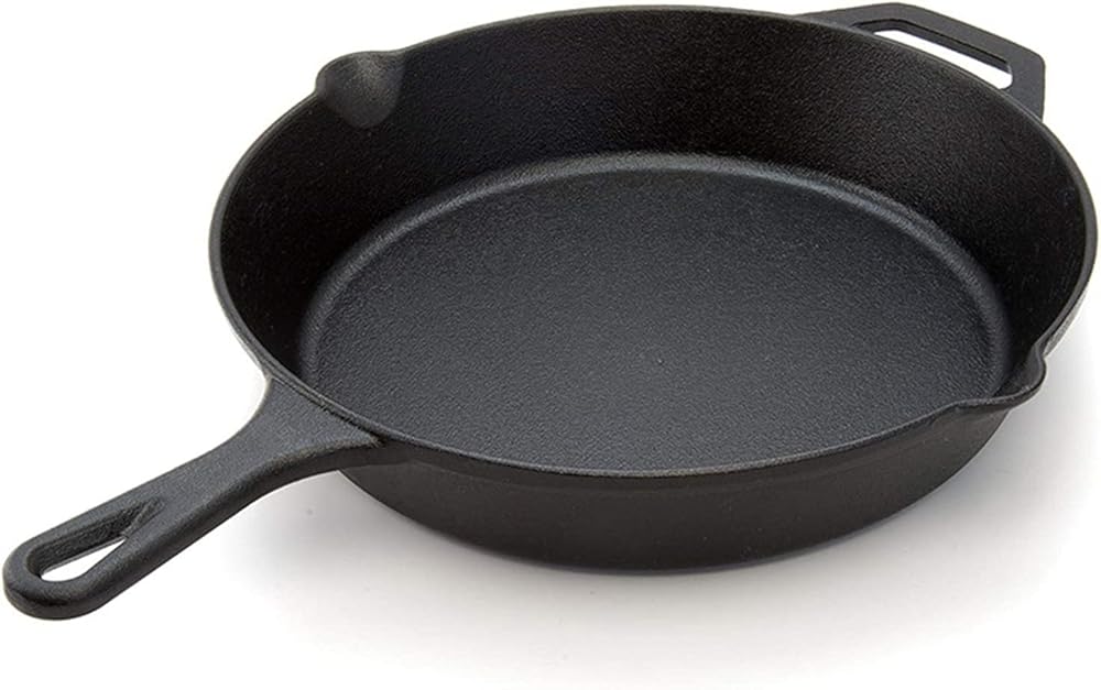 Cast iron cookware/csat iron round fry pan (Color : White, Sheet Size : 25.x43.5.x55cm)