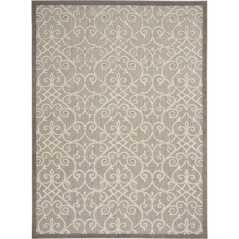 Nourison Aloha Natural 10 ft. x 13 ft. Moroccan Modern Indoor/Outdoor Patio Area Rug