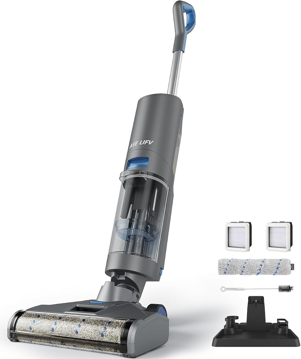 AEE LIFV Cordless Wet Dry Vacuum Floor Cleaner and Mop, One-Step Cleaning, 3-in-1 Vacuum Mop with Self-Cleaning System and HD Display for Multi-Surface Deep Cleaning