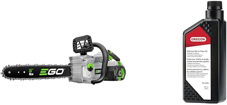 EGO Power+ CS1613 16-Inch 56-Volt Cordless Chainsaw Bundle with Oregon Premium Bar and Chain Oil