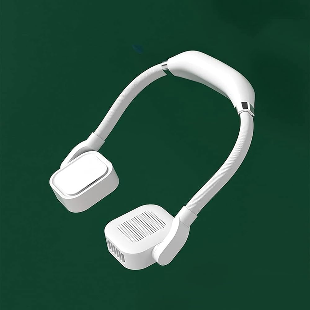 Mini Hanging Neck Fan Portable Fan 4000mAh Rechargeable with LCD Display Fans Air Cooler Cooling Wearable Neckband Fans，Easy to Carry (Color : B)