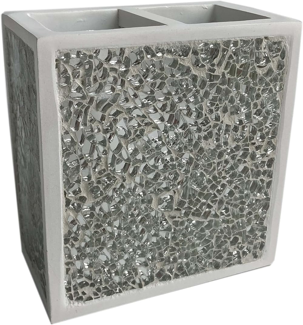 Sweet Home Collection Bathroom Accessories Sets Unique Collections Modern Classic Contemporary Decorative Beautiful Designs Bath Shower Tub Décor, Toothbrush Holder, Omega, (Pack of 24)