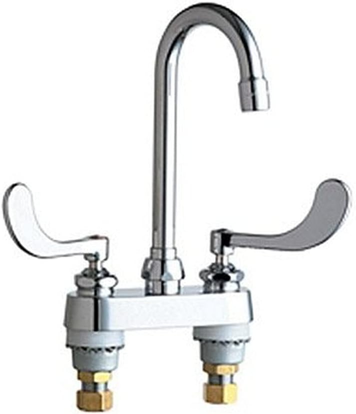 Chicago Faucets 895-317ABCP Deck Mounted Gooseneck Faucet, Chrome