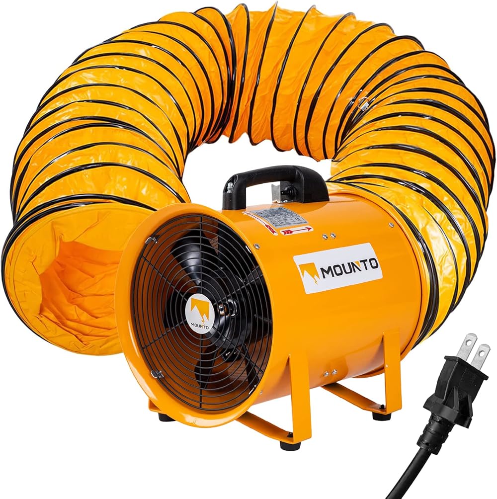 COMBO Heavy Duty Cylinder Fan with 25-foot Vinyl Hose (8inch)