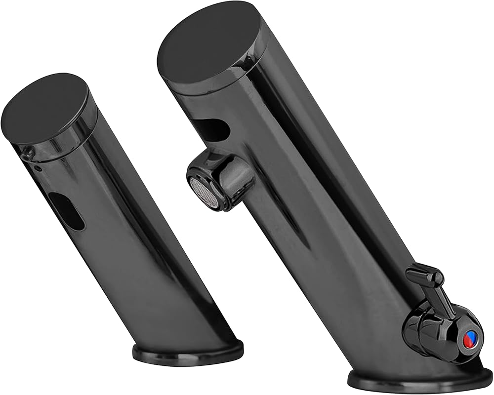 Fontana Oil Rubbed Bronze Commercial Automatic Temperature Control Thermostatic Sensor Tap with Matching Soap Dispenser