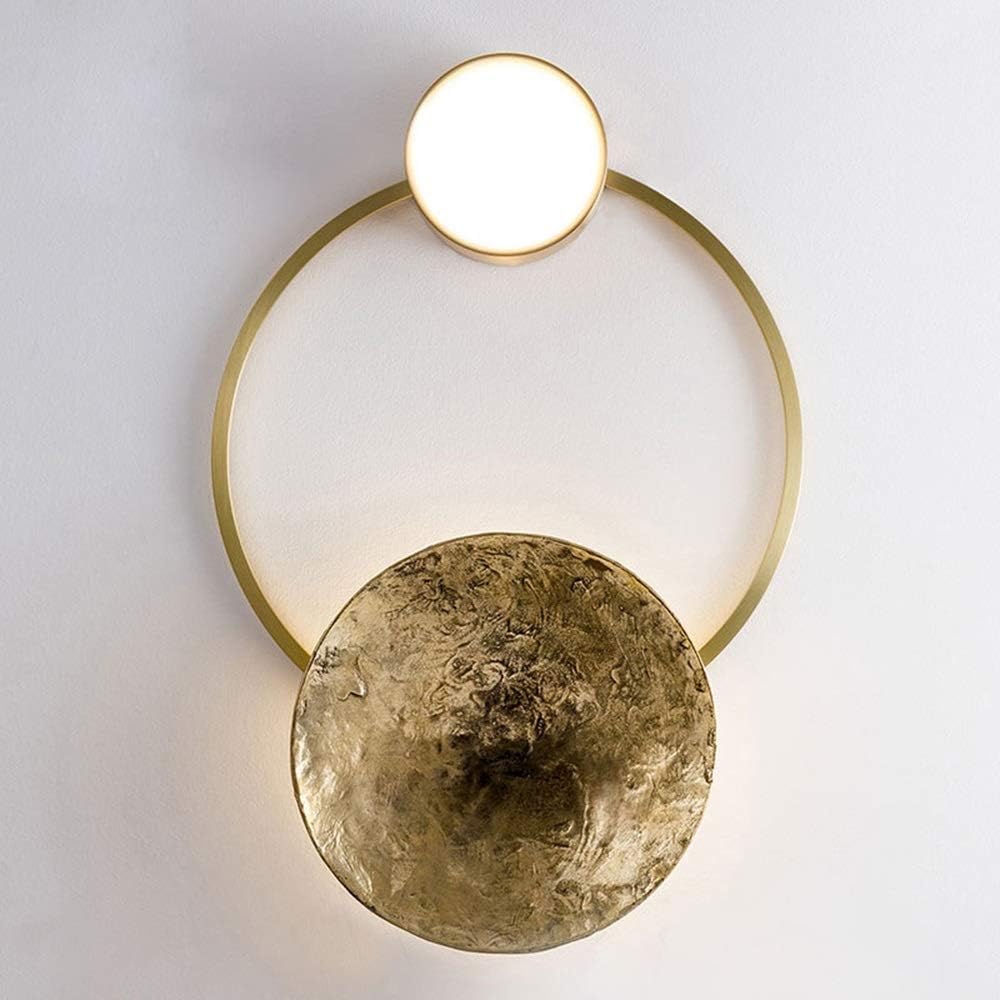 After A Light Scandinavian Modern Minimalist Luxury Pure Copper Creative Fashion Decorative Wall Lights Full Copper Wall Lamp Living Room Bedroom Bedside Wall Lights (Color : B)