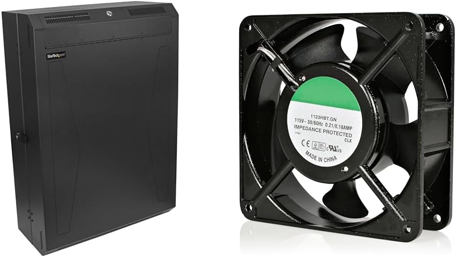 StarTech.com 6U Wall Mount Network Cabinet with 120mm Axial Rack Muffin Fan for Server Cabinet Cooling