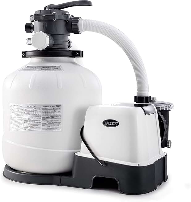 INTEX QX2600 2,650 GPH Krystal Clear Sand Filter Pump & Saltwater Systems with Electrocatalytic Oxidation Up to 15000 Gallon Pools