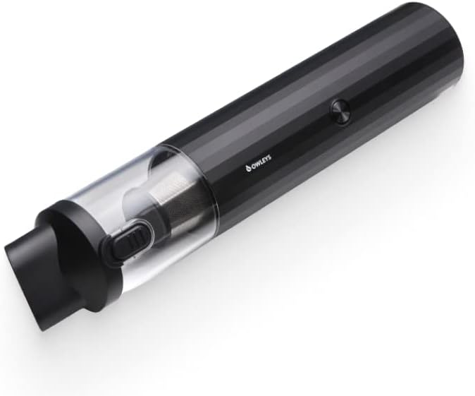 Owler 16000 Cordless Vacuum Cleaner, Handheld Vacuum Cleaner, Powerful Suction, Lightweight, 120ml Dustbowl and Dual Filtration System, 40 Mins Runtime, Mini Vacuum for Pet, Car, Narrow Spaces, Black