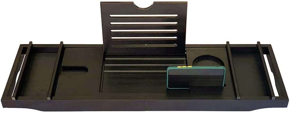 Adjustable Home Spa Wooden Bath Tray Bathtub Caddy Organizer Rack Bathroom Accessories Bathtub Rack Stand Holder(E)