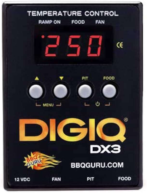 BBQ Guru DigiQ DX3 BBQ Temperature Controller and Digital Meat Thermometer for Big Green Egg, Kamado Joe, Weber, and Ceramic Grills