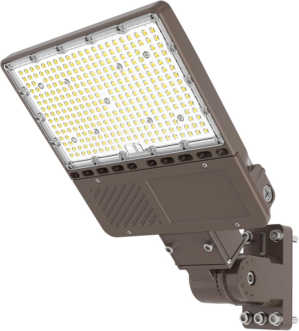 150W LED Parking Lot Light, Dusk to Dawn LED Outdoor Lighting Exterior Flood Light, 21000LM 5000K UL Certified IP65 LED Shoebox Street Light for Parking lot, Court, Stadium, 100-277V