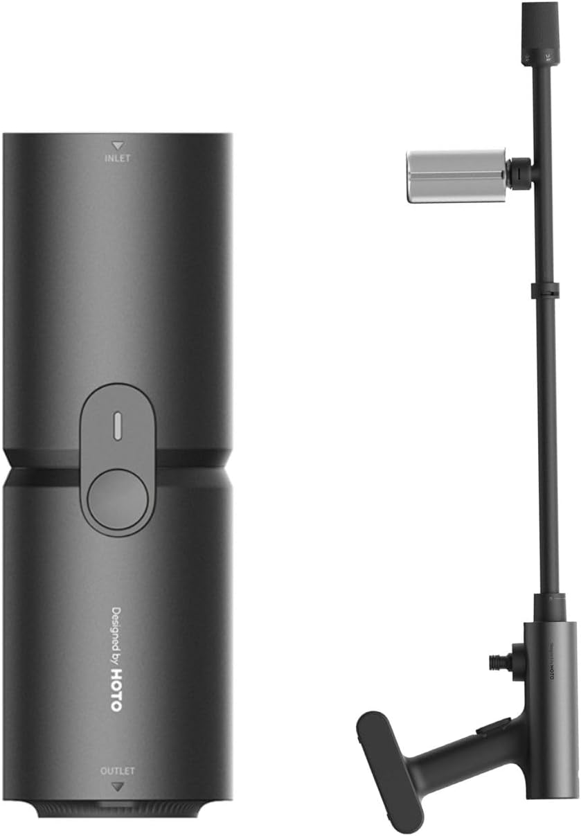 HOTO Compressed Air Capsule Bundle with HOTO 20V Cordless Power Washer Pro, Portable Power Cleaner, USB-C Rechargeable, 5-in-1 Nozzle, 2.5Ah Battery, 290 Psi for Washing Car/Fence/Floor Cleaning/Wate