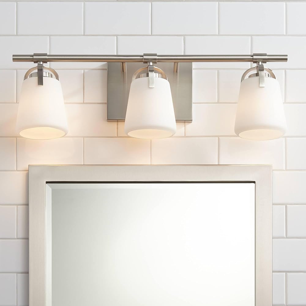 Lasha Modern Wall Light Brushed Nickel Silver Metal Hardwired 24