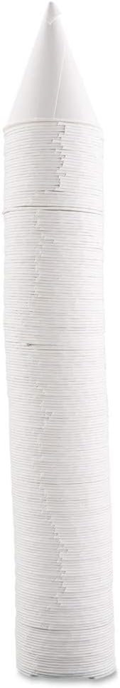 Cone Water Cups, Paper, 4.25oz, Rolled Rim, White, 5000/Carton