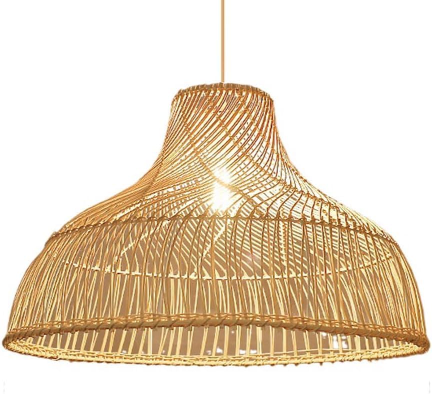 Modern Bamboo Rattan Chandelier Handmade Woven Lights Natural Wicker Pendant Light Home Decor Chandelier Middle Ages Pendant Light for Kitchen Island Bedroom Dining Room Entryway