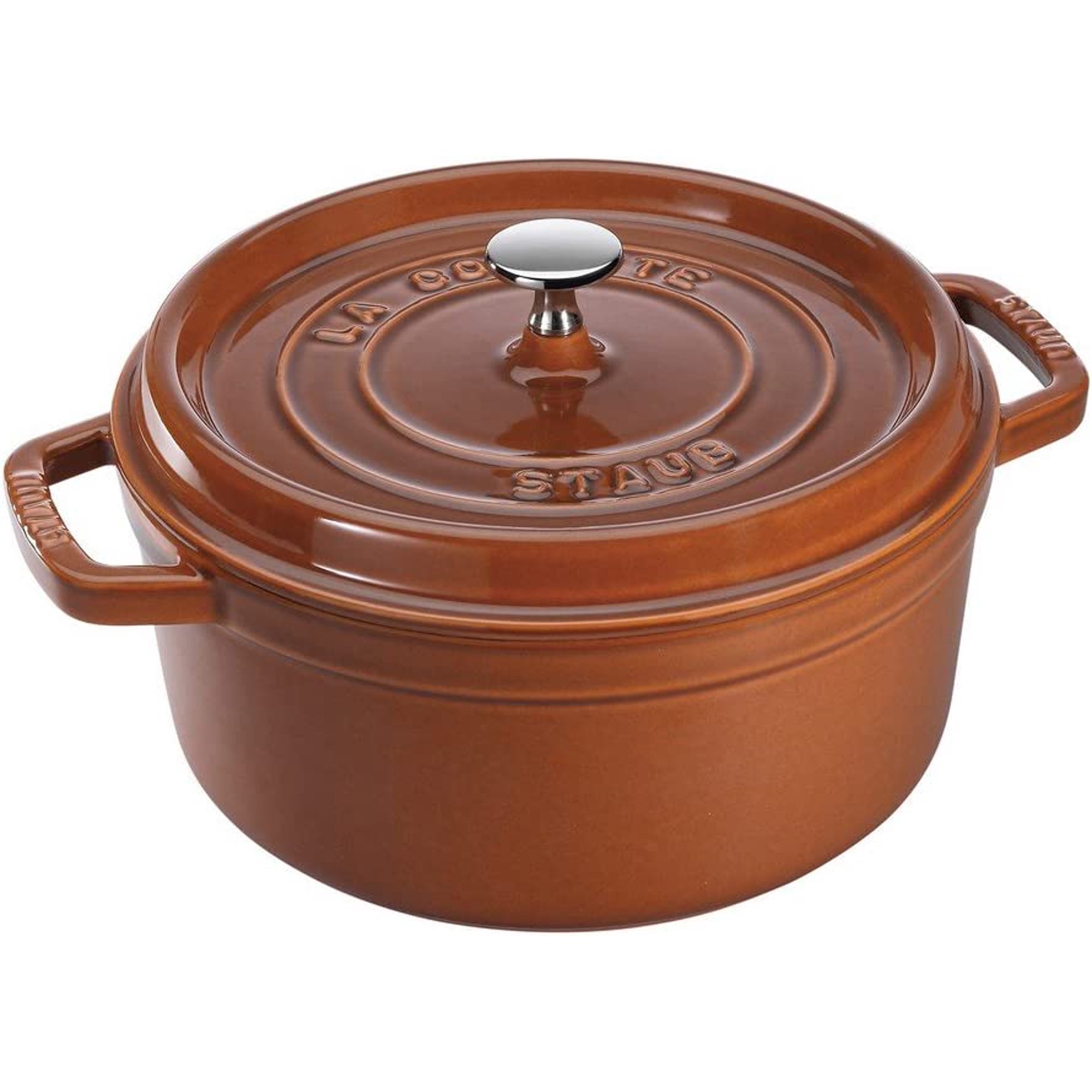 Cast Iron Dutch Oven 7-qt Round Cocotte, Made in France, Serves 7-8, Burnt Orange