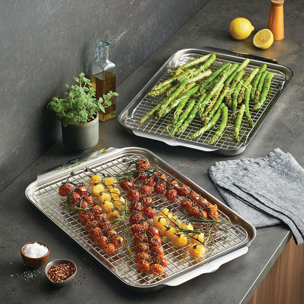 Hestan - OvenBond Collection - Tri-ply 4-Piece Sheet Pan & Rack Set