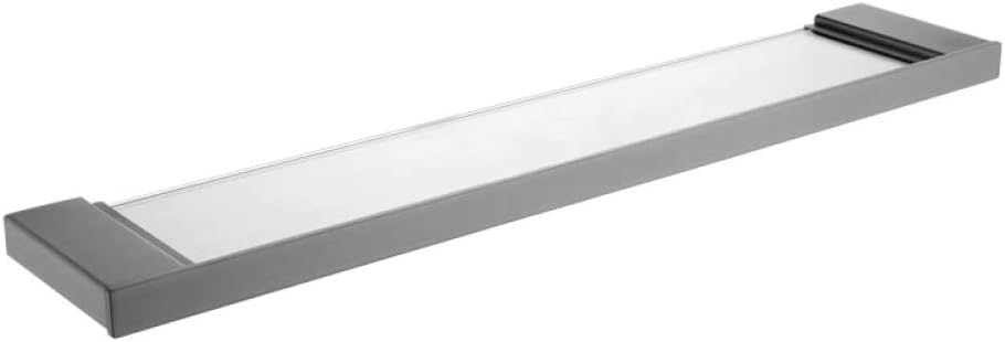 Gray Double Towel Bars Bathroom Accessories Towel Hanger Towel Rack Hook Paper Holder Toilet Brush Soap Holder,Glass Shelf Holder