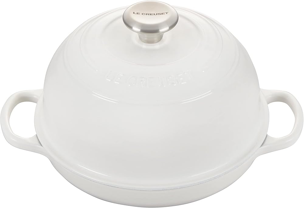 Le Creuset Enameled Cast Iron Bread Oven, White, 1.75 qt.