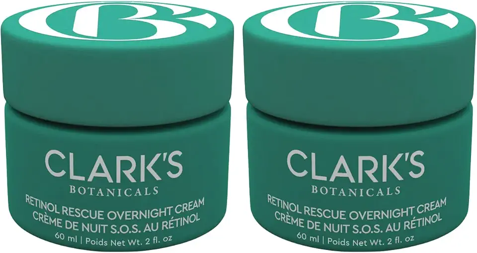 Retinol Rescue Overnight Cream: Hyaluronic Acid & Patented Vitamin C, All Skin Types, Patented Time-Release Retinol, 60ml | 2oz (Pack of 2)