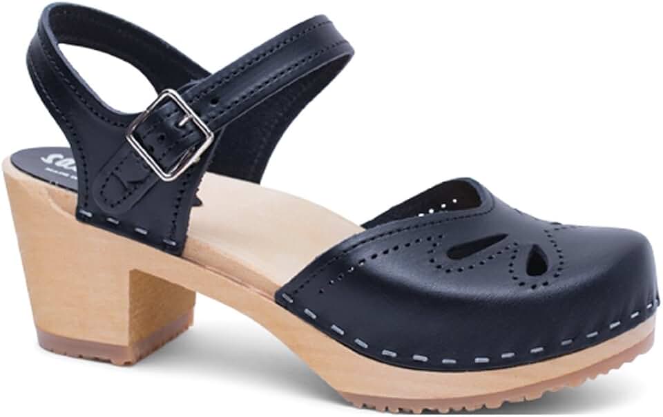 Swedish High Heel Wooden Clog Sandals for Women | Copenhagen
